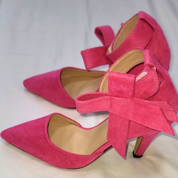 NIB, Women's Pink Heels with Bow - Picture 3 of 6